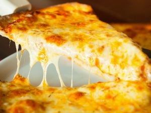 Fresh cheese pizza.